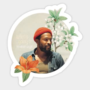 Floral Marvin Gaye Sticker